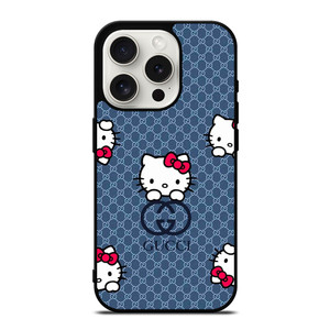 GUCCI LOGO HELLO KITTY BLUE iPhone 15 Pro Case Cover GUCCI LOGO HELLO KITTY BLUE iPhone 15 Pro Case Cover