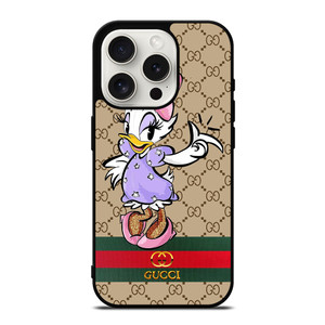GUCCI LOGO PATTERN DAISY DUCK DISNEY iPhone 15 Pro Case Cover