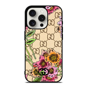 GUCCI LOGO PATTERN FLOWER ICON iPhone 15 Pro Case Cover GUCCI LOGO PATTERN FLOWER ICON iPhone 15 Pro Case Cover