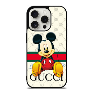 GUCCI LOGO PATTERN MICKEY MOUSE DISNEY iPhone 15 Pro Case Cover