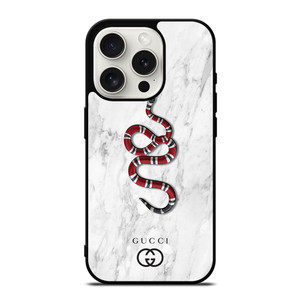 GUCCI LOGO SNAKE MARBLE iPhone 15 Pro Case Cover