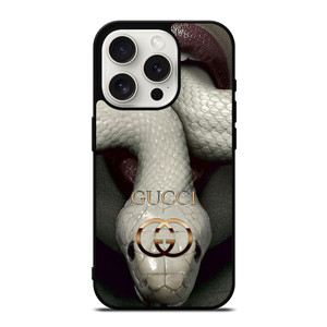 GUCCI LOGO WHITE SNAKE iPhone 15 Pro Case Cover GUCCI LOGO WHITE SNAKE iPhone 15 Pro Case Cover