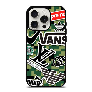 GUCCI LV NIKE VERSACE SUPREME ADIDAS LOGO iPhone 15 Pro Case Cover GUCCI LV NIKE VERSACE SUPREME ADIDAS LOGO iPhone 15 Pro Case Cover