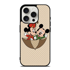 GUCCI MICKEY MINNIE MOUSE UMBRELLA iPhone 15 Pro Case Cover GUCCI MICKEY MINNIE MOUSE UMBRELLA iPhone 15 Pro Case Cover