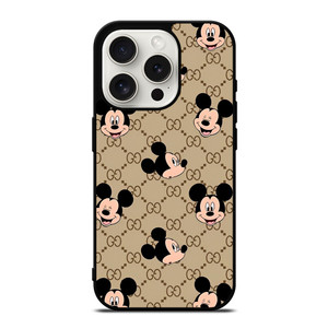 GUCCI MICKEY MOUSE HEADS iPhone 15 Pro Case Cover GUCCI MICKEY MOUSE HEADS iPhone 15 Pro Case Cover