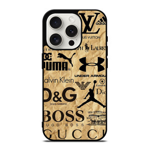 GUCCI NIKE VERSACE LOUIS VUITTON LV DIOR GOLDEN LOGO iPhone 15 Pro Case Cover