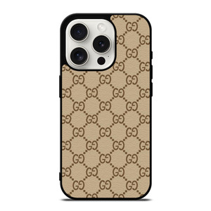 GUCCI PATTERN BROWN iPhone 15 Pro Case Cover