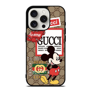 GUCCI X SUPREME X DISNEY MICKEY MOUSE ICON iPhone 15 Pro Case Cover