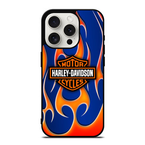 HARLEY DAVIDSON BLUE FLAME LOGO iPhone 15 Pro Case Cover HARLEY DAVIDSON BLUE FLAME LOGO iPhone 15 Pro Case Cover