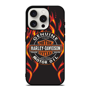 HARLEY DAVIDSON GENUINE MOTOR OIL BADGE iPhone 15 Pro Case Cover HARLEY DAVIDSON GENUINE MOTOR OIL BADGE iPhone 15 Pro Case Cover
