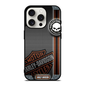 HARLEY DAVIDSON LOGO METAL TEXTURE iPhone 15 Pro Case Cover HARLEY DAVIDSON LOGO METAL TEXTURE iPhone 15 Pro Case Cover