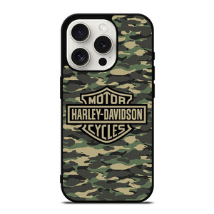 HARLEY DAVIDSON MOTORCYCLES LOGO COMPANY CAMO iPhone 15 Pro Case Cover HARLEY DAVIDSON MOTORCYCLES LOGO COMPANY CAMO iPhone 15 Pro Case Cover