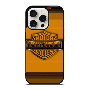 HARLEY DAVIDSON MOTORCYCLES LOGO YELLOW iPhone 15 Pro Case Cover HARLEY DAVIDSON MOTORCYCLES LOGO YELLOW iPhone 15 Pro Case Cover