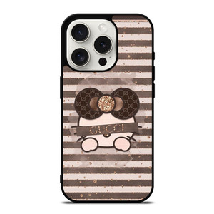 HELLO KITTY BROWN X GUCCI iPhone 15 Pro Case Cover HELLO KITTY BROWN X GUCCI iPhone 15 Pro Case Cover