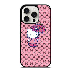 HELLO KITTY GUCCI PINK PATTERN LOGO iPhone 15 Pro Case Cover HELLO KITTY GUCCI PINK PATTERN LOGO iPhone 15 Pro Case Cover