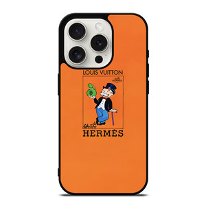 HERMES LOUIS VUITTON LV LOGO MONOPOLI ICON iPhone 15 Pro Case Cover HERMES LOUIS VUITTON LV LOGO MONOPOLI ICON iPhone 15 Pro Case Cover
