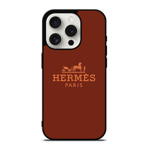 HERMES PARIS LOGO BROWN iPhone 15 Pro Case Cover HERMES PARIS LOGO BROWN iPhone 15 Pro Case Cover