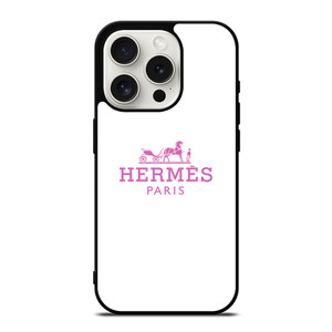 HERMES PARIS PINK LOGO iPhone 15 Pro Case Cover