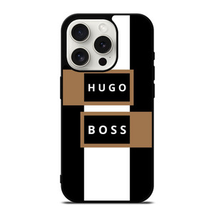 HUGO BOSS LOGO GOLD iPhone 15 Pro Case Cover