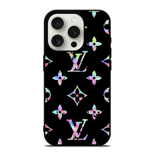 LOUIS VUITTON LOGO LV BLACK RAINBOW iPhone 15 Pro Case Cover LOUIS VUITTON LOGO LV BLACK RAINBOW iPhone 15 Pro Case Cover