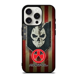 MAGPUL SKULL FLAG LOGO iPhone 15 Pro Case Cover MAGPUL SKULL FLAG LOGO iPhone 15 Pro Case Cover