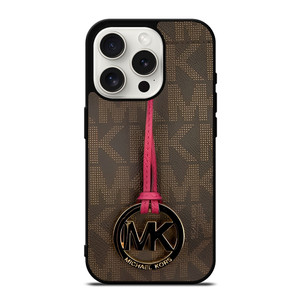 MICHAEL KORS MK PINK BROWN iPhone 15 Pro Case Cover