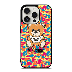 MOSCHINO X BAPE CAMO iPhone 15 Pro Case Cover MOSCHINO X BAPE CAMO iPhone 15 Pro Case Cover