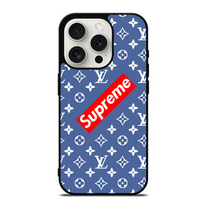 NEW SUPREME LOUIS VUITTON BLUE iPhone 15 Pro Case Cover NEW SUPREME LOUIS VUITTON BLUE iPhone 15 Pro Case Cover