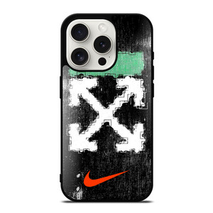 OFF WHITE NIKE LOGO iPhone 15 Pro Case Cover