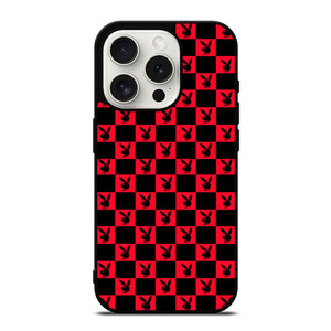 PLAYBOY BUNNY RED CHECKERBOARD iPhone 15 Pro Case Cover PLAYBOY BUNNY RED CHECKERBOARD iPhone 15 Pro Case Cover
