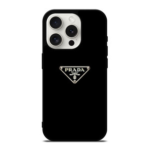 PRADA MILANO BLACK LOGO iPhone 15 Pro Case Cover