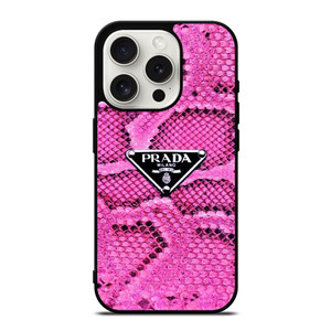 PRADA MILANO PINK SNAKE SKIN iPhone 15 Pro Case Cover PRADA MILANO PINK SNAKE SKIN iPhone 15 Pro Case Cover