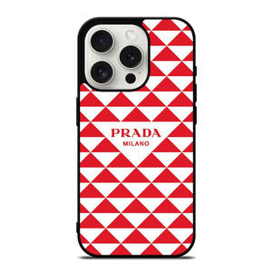 PRADA MILANO RED TRIANGLE iPhone 15 Pro Case Cover PRADA MILANO RED TRIANGLE iPhone 15 Pro Case Cover