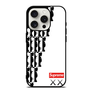 SUPREME KAWS BLACK WHITE iPhone 15 Pro Case Cover SUPREME KAWS BLACK WHITE iPhone 15 Pro Case Cover