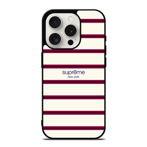 SUPREME NEW YORK RED STRIPE iPhone 15 Pro Case Cover SUPREME NEW YORK RED STRIPE iPhone 15 Pro Case Cover