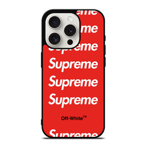 SUPREME RED OFF WHITE iPhone 15 Pro Case Cover SUPREME RED OFF WHITE iPhone 15 Pro Case Cover