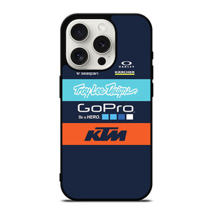 TROY LEE DESIGNS KTM RACING TEAM iPhone 15 Pro Case Cover TROY LEE DESIGNS KTM RACING TEAM iPhone 15 Pro Case Cover