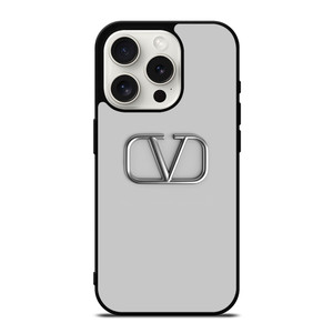 VALENTINO SILVER EMBLEM iPhone 15 Pro Case Cover VALENTINO SILVER EMBLEM iPhone 15 Pro Case Cover