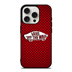 VANS OFF THE WALL SKATER RED CARBON iPhone 15 Pro Case Cover