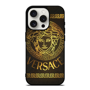 VERSACE GOLD LOGO ORNAMENT iPhone 15 Pro Case Cover VERSACE GOLD LOGO ORNAMENT iPhone 15 Pro Case Cover
