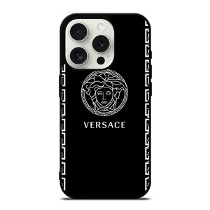 VERSACE LOGO BLACK iPhone 15 Pro Case Cover