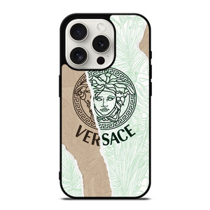 VERSACE LOGO PALM LEAVES iPhone 15 Pro Case Cover VERSACE LOGO PALM LEAVES iPhone 15 Pro Case Cover
