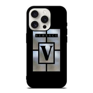 VERSACE LOGO SILVER iPhone 15 Pro Case Cover