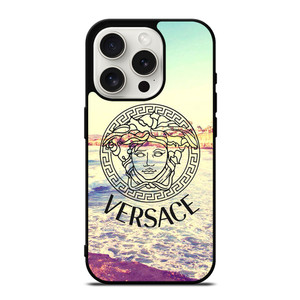 VERSACE LOGO THE BEACH iPhone 15 Pro Case Cover VERSACE LOGO THE BEACH iPhone 15 Pro Case Cover