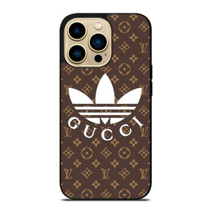 ADIDAS X GUCCI X LOUIS VUITTON PATTERN iPhone 14 Pro Max Case Cover ADIDAS X GUCCI X LOUIS VUITTON PATTERN iPhone 14 Pro Max Case Cover