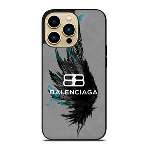 BALENCIAGA LOGO BLACK WING iPhone 14 Pro Max Case Cover