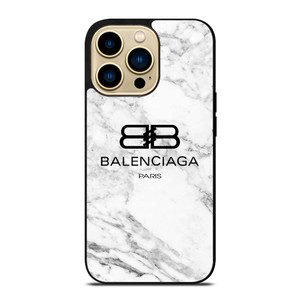 BALENCIAGA PARIS LOGO MARBLE iPhone 14 Pro Max Case Cover