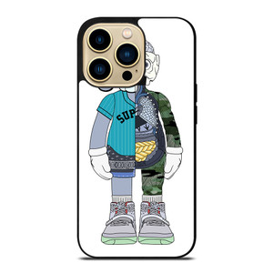 BEARBRICK X SUPREME X KAWS iPhone 14 Pro Max Case Cover BEARBRICK X SUPREME X KAWS iPhone 14 Pro Max Case Cover