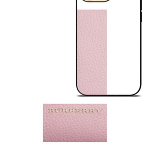 BURBERRY LOGO ON PINK LEATHER iPhone 14 Pro Max Case Cover