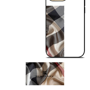 BURBERRY PATTERN SCARF FABRIC iPhone 14 Pro Max Case Cover